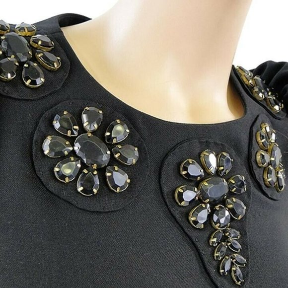 CELEB FAVE!  $288 KARTA Jeweled Tunic Top BLOUSE - Picture 6 of 8